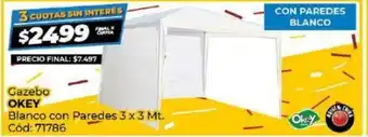 Diarco Okey Gazebo Blanco con Paredes oferta