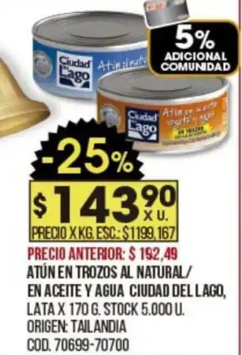 Coto Atun en Trozos Al Natural oferta