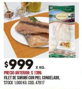Coto Filet de Surubi con Piel Congelado oferta