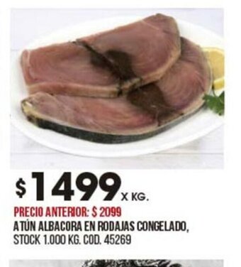 Coto Atun Albacora en Rodajas Congelado oferta