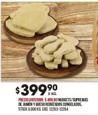 Coto Nuggets/Supremas De Jamon Y Queso Rebozadas Congelados oferta