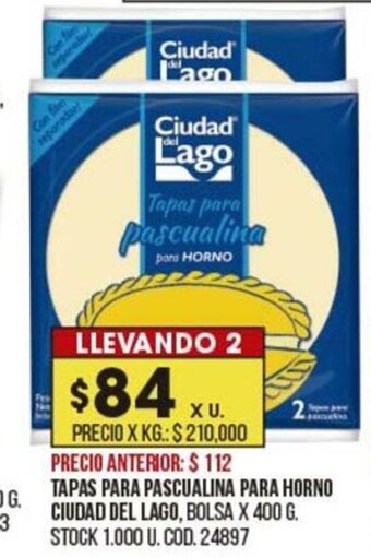 Coto Tapas para Pascualina Para Horno Ciudad Del Lago oferta