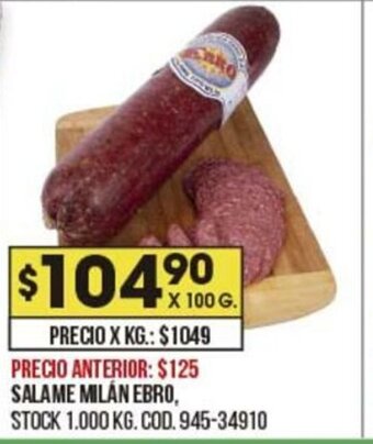 Coto Salame Milan Ebro oferta
