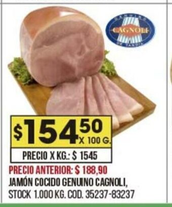 Coto Jamon Cocido Genuino Cagnoli oferta