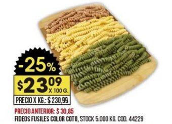 Coto Fideos Fusiles Color Coto oferta