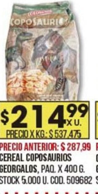 Coto Cereal Coposaurios Georgalos oferta