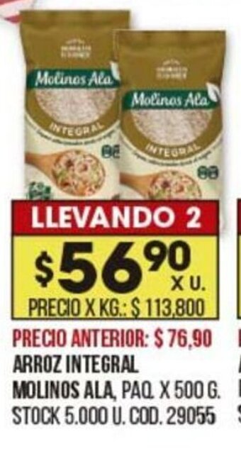 Coto Arroz Integral Molinos Ala oferta
