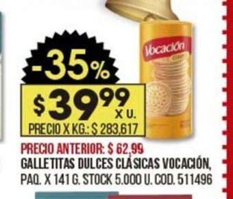 Coto Galletitas Dulces Clasicas Vocacion oferta