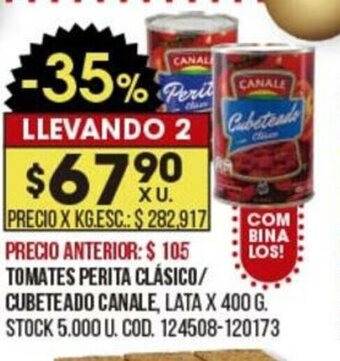 Coto Tomates Perita Clasico/ Cubeteado Canale oferta