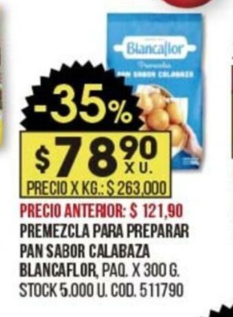 Coto Premezcla Para Preparar Pan Sabor Calabaza Blancaflor oferta