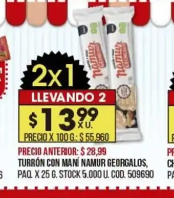 Coto Turron Con Mani Namur Georgalos oferta