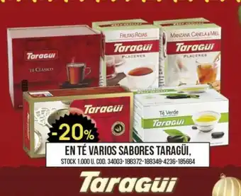 Coto En Te varios Sabores taragui oferta