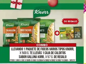 Coto Llevando 1 Paquete de fideos Varios Tipos Knorr x 500 g oferta