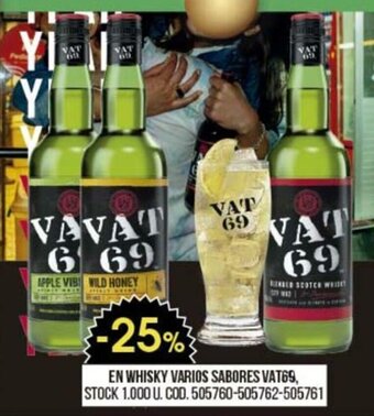 Coto En Whisky Varios Sabores Vat69 oferta