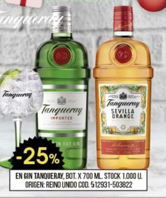 Coto En Gin Tanqueray, Bot x 700 ml oferta