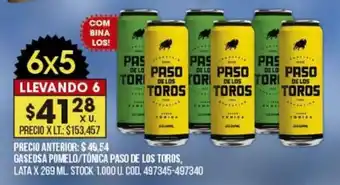 Coto Gaseosa Pomelo/ Tonica Paso de Los Toros Lata x 269 ml oferta