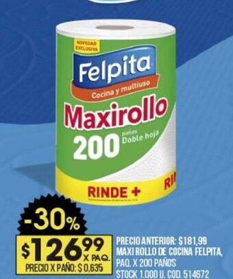 Coto Maxi Rollo de Cocina Felpita oferta