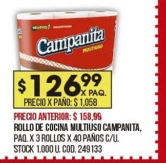 Coto Rollo de Cocina Multiuso Campanita oferta