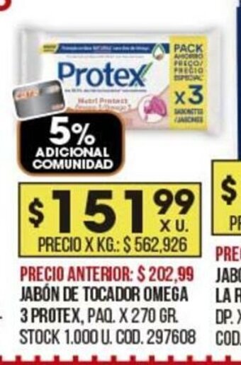 Coto Jabon De Tocador Omega 3 Protex oferta