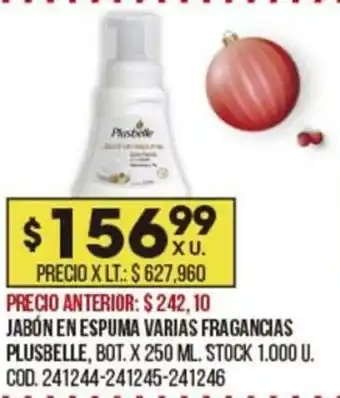 Coto Jabón En Espuma Varias Fragancias Plusbelle x 250ml oferta