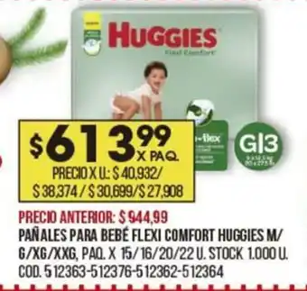 Coto Huggies Pañal Para Bebe Flexi Comfort oferta