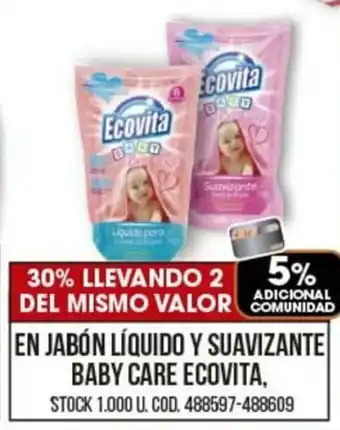 Coto Ecovita En Jabón Líquido Y Suavizante Baby Care oferta