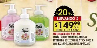 Coto Jabón Líquido varias Fragancias Estilo Spa x 300ml oferta