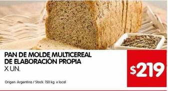 Disco Pan De Molde Multicereal De Elaboración Propia oferta