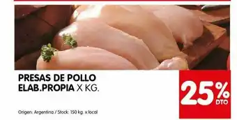 Disco Presas De Pollo Elab.propia oferta