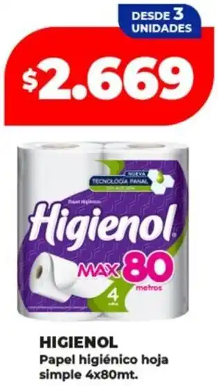 Supermayorista Vital Higienol papel higiénico oferta