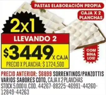 Coto Sorrentinos/panzottis varios sabores coto oferta