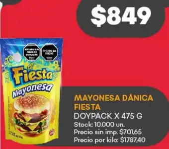 Supermercados Tadicor Mayonesa dánica fiesta oferta