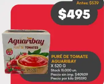 Supermercados Tadicor Aguaribay puré de tomate oferta