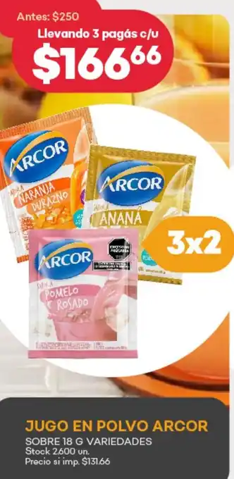 Supermercados Tadicor Jugo en polvo arcor oferta