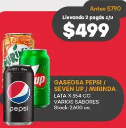 Supermercados Tadicor Gaseosa pepsi / seven up / mirinda oferta