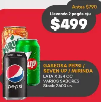 Supermercados Tadicor Gaseosa pepsi / seven up / mirinda oferta