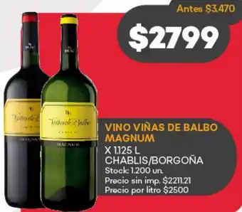 Supermercados Tadicor Vino viñas de balbo magnum oferta