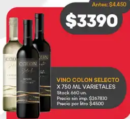 Supermercados Tadicor Vino colon selecto oferta