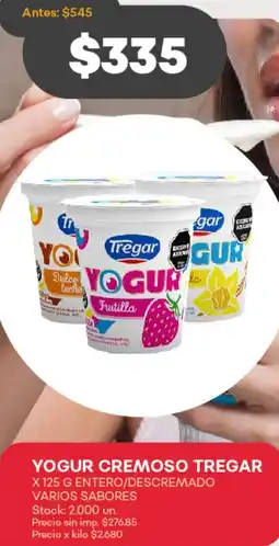 Supermercados Tadicor Yogur cremoso tregar oferta