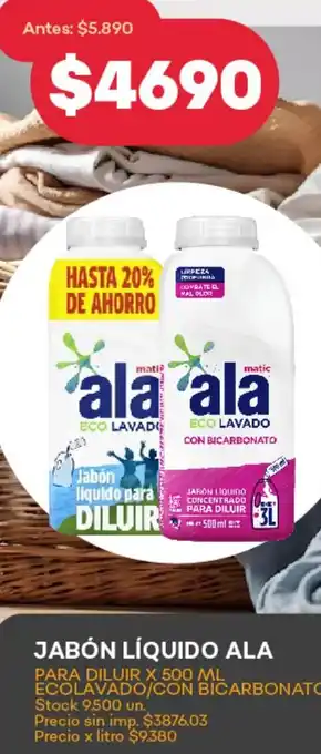 Supermercados Tadicor Ala jabón líquido oferta