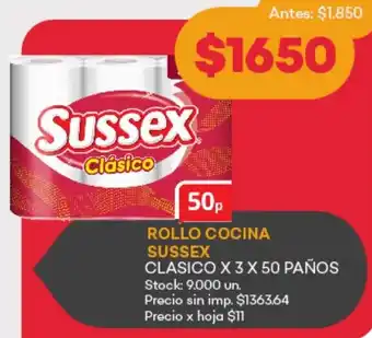 Supermercados Tadicor Sussex clasico rollo cocina oferta