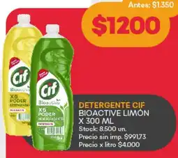 Supermercados Tadicor Cif bioactive limón detergente oferta