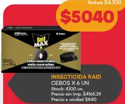 Supermercados Tadicor Raid insecticida cebos oferta