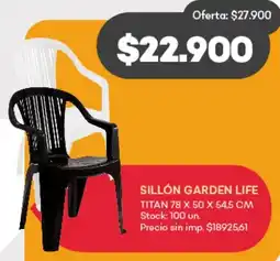 Supermercados Tadicor Sillón garden life oferta