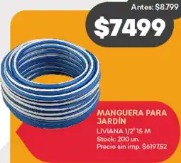 Supermercados Tadicor Manguera para jardín oferta