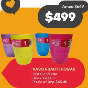 Supermercados Tadicor Vaso practi hogar oferta