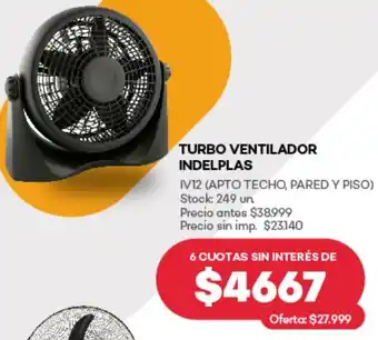 Supermercados Tadicor Turbo ventilador indelplas oferta