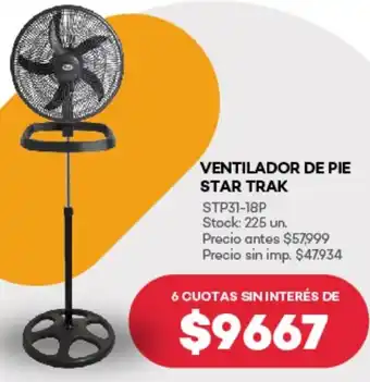 Supermercados Tadicor Ventilador de pie star trak oferta