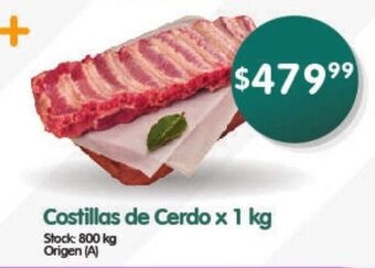 Supermercados Buenos Días Costillas de Cerdo x 1kg oferta