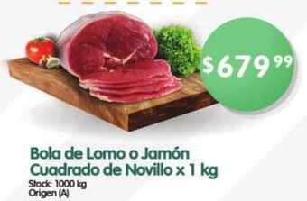 Supermercados Buenos Días Bola de Lomo o Jamón Cuadrado de Novillo x 1kg oferta